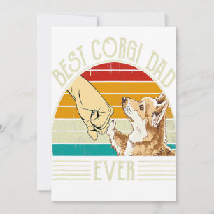 Faire-part Rétro Vintage Meilleur Corgi Papa Ever