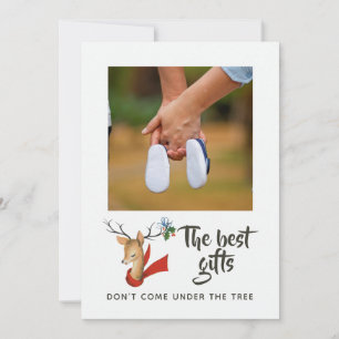 Faire-part Retro Vintage Reindeer Noël bébé attente