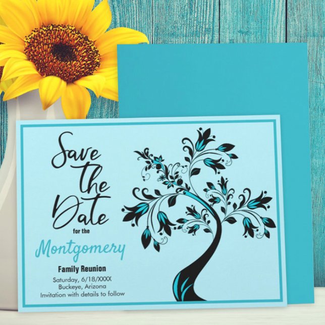 Faire-part Réunion Familiale Enregistrer La Date Art Moderne  (Créateur téléchargé)