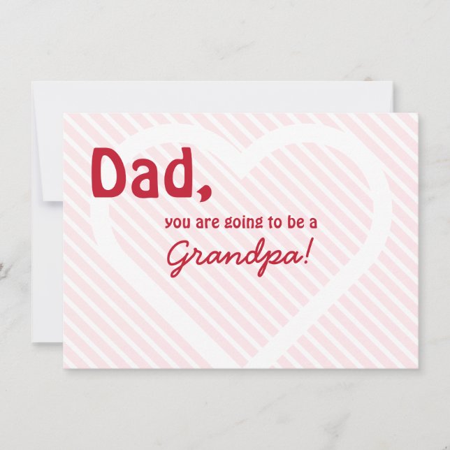Faire-part Révélation de grossesse de grand-père Valentine (Devant)