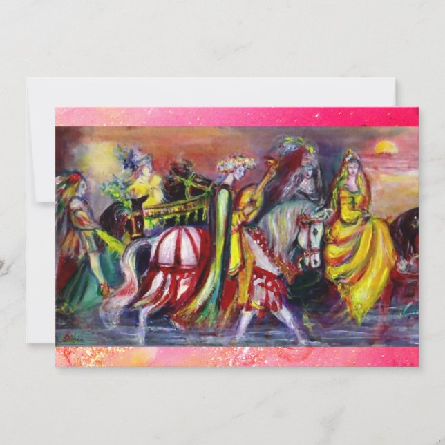 Faire-part RIDEAUX DE CHEVAL, MUSIQUE DE NUIT, Étincelles d'o (Devant)