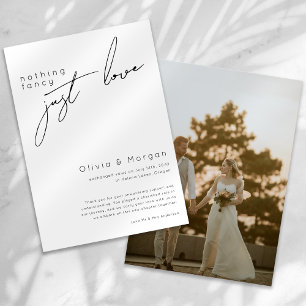 Faire-part Rien De Fancy Just Love Script Mariage photo