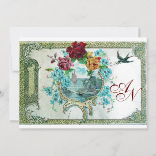FAIRE-PART ROMANTİCA 3 MONOGRAMME
