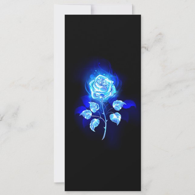 Faire-part Rose bleu brûlant (Devant)