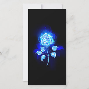 Faire-part Rose bleu brûlant