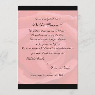 Faire-part Rose corail Elopement 2