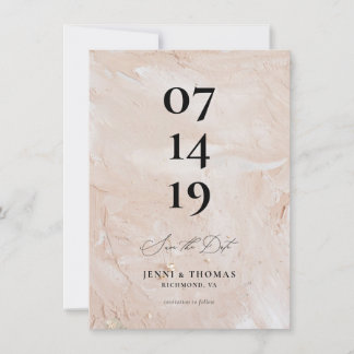 Faire-part Rose Enregistrer la date