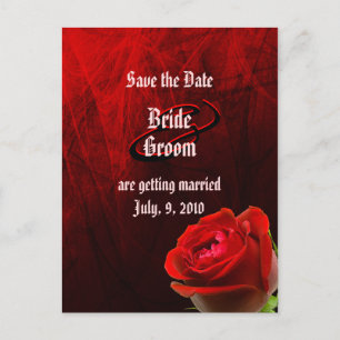 Faire-part Rose gothique Enregistrer la date Carte postale
