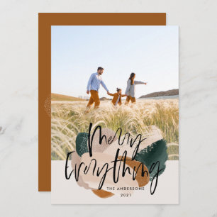 Faire-part Rouille abstraite moderne 1 photo Noël vacances