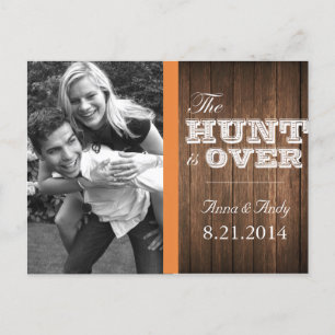 Faire-part Rustic Camo Wood Enregistrer La Date Carte Postale