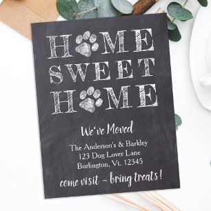 Faire-part Rustic Home Sweet Home Nous avons déplacé chien an