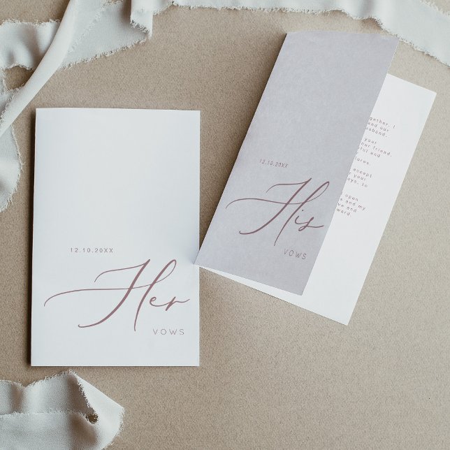 Faire-part Sa Vows Moderne Minimaliste Mariage Rose Gold Card (Créateur téléchargé)