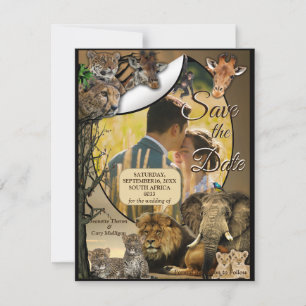 Faire-part Safari Outdoor Enregistrer la date