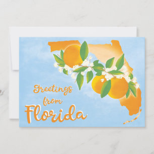 Faire-part Salutations De Florida Floral Orange Nouvelle Adre