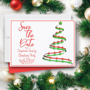 Faire-part Sauver la date de la fête de Noël arbre contempora