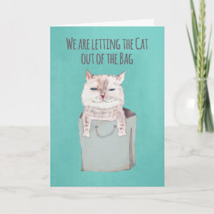 Faire-part Sauvez la date, Mariage, Chat hors du sac