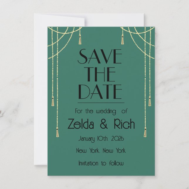 Faire-part Save The Date Flat Announcement Card (Devant)