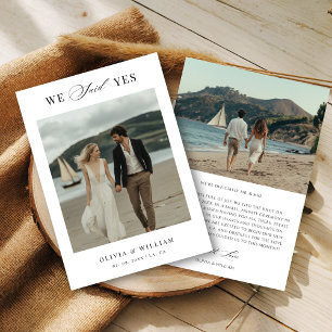 Faire-part Script Boho Modern Nous Avons Dit Oui Plage Mariag