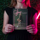 Faire-part Script de lumière moderne rose Neon Wavy Photo de