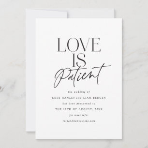 Faire-part Script Love Mariage reporté Modifier la date