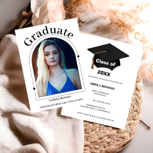 Faire-part Script moderne 2023 graduation fille