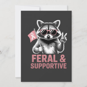 Faire-part Sensibilisation au cancer du sein feral et support