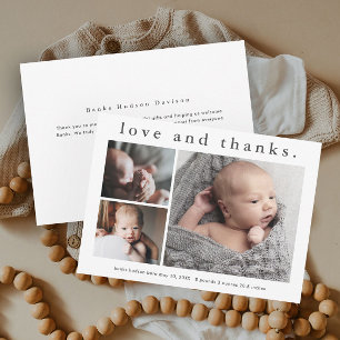 Faire-part Simple Annonce de Naissance et Remerciement Bébé M