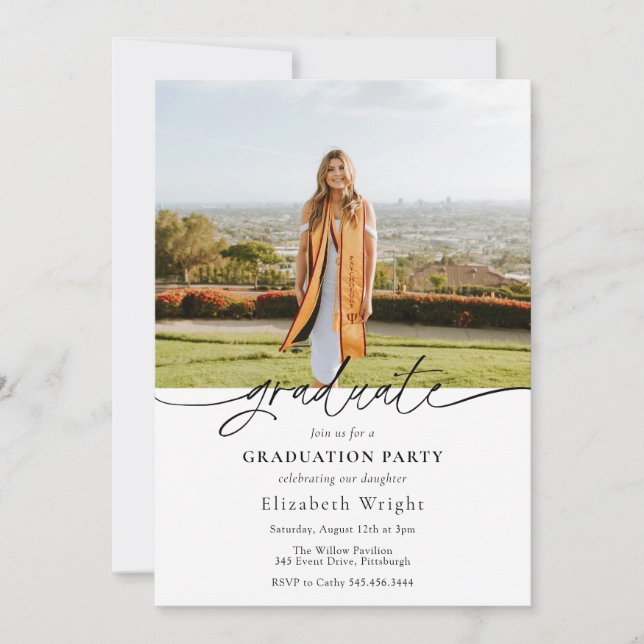 Faire-part simple avec photo (Devant)