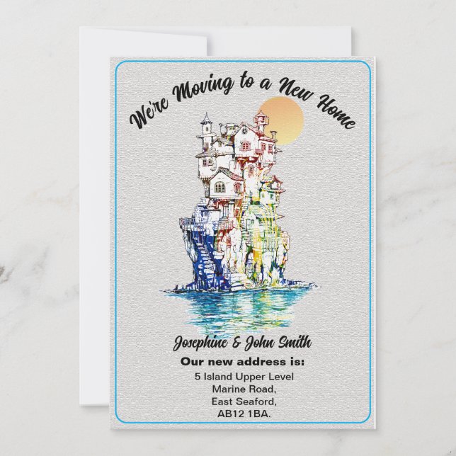 Faire-part Simple Avis de Changement d'Adresse à mes Amis (Devant)