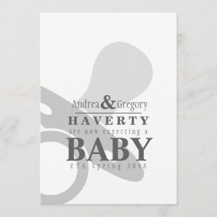 Faire-part simple de grossesse de tétine