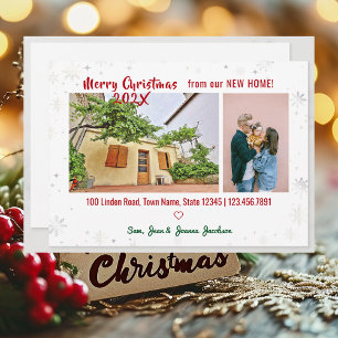 Faire-part Simple Elegant We've Moved for Christmas Photos