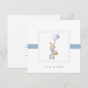 Faire-part Simple mignonne lapin Pas de photo Naissance d'un 