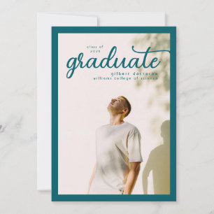 Faire-part simple portrait bordé audacieux minimaliste