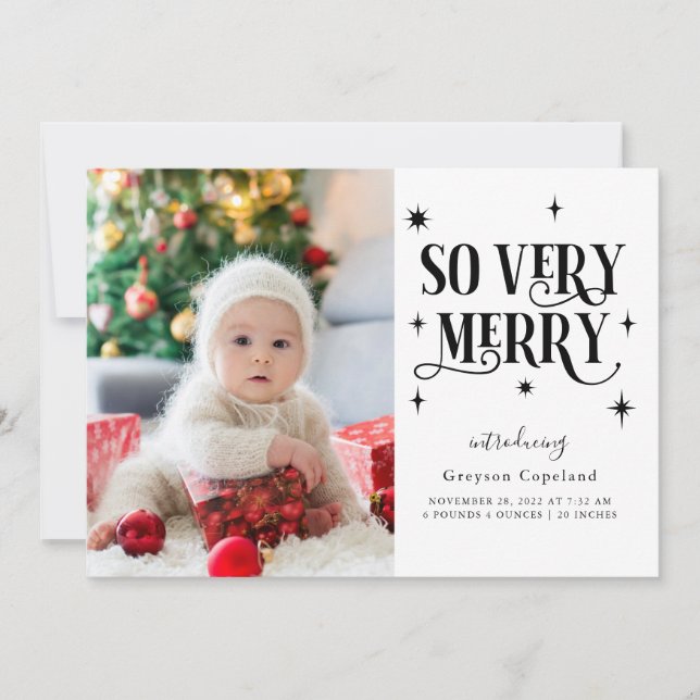 Faire-part So Very Merry Holiday Baby Photo (Devant)