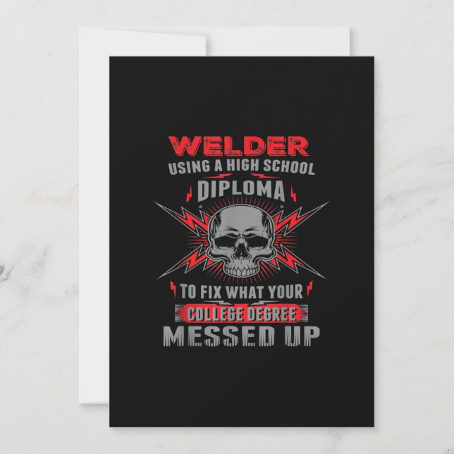 Faire-part Souder En Utilisant Un Diplôme D'Études Secondaire (Devant)