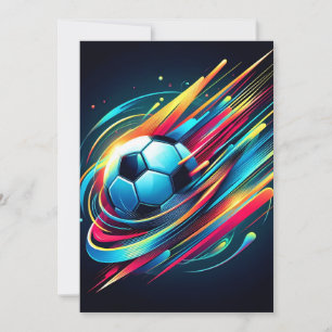 Faire-part Sports de vitesse de football cybernétique futuris