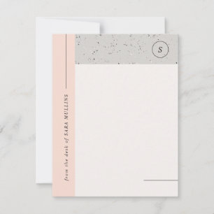 Faire-part Stationery minimaliste Terrazzo Monogramme - Gris