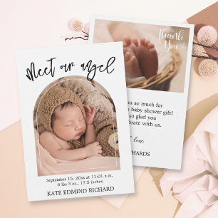 Faire-part Statistiques de naissance 2 Photo Baby shower manu