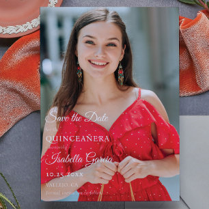 Faire-part Style mexicain Quinceañera Photo Enregistrer la da