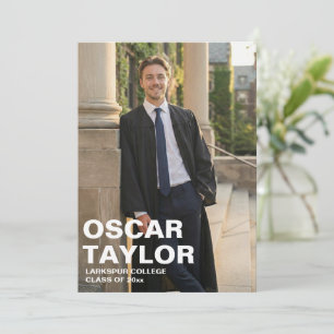 Faire-part Superposition de typographie en gras sur une photo