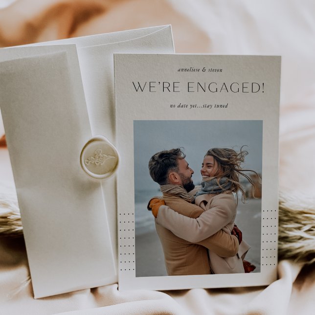 Faire-part Sur le point | Fiançailles photo (Créateur téléchargé)