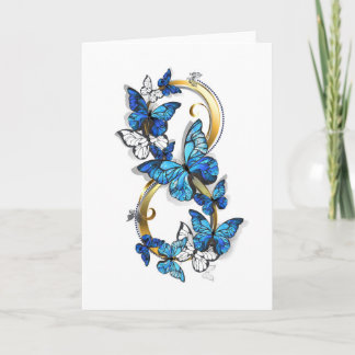 Faire-part Symbol Infinity of Blue Morpho Butterflies