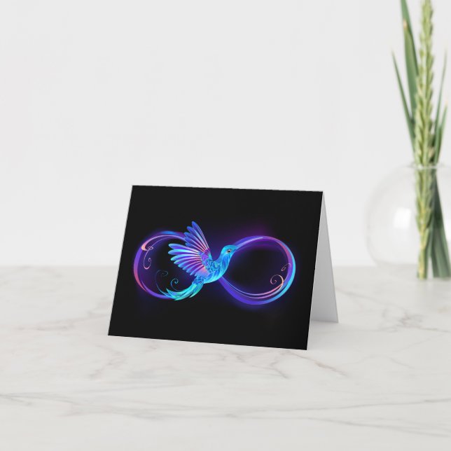 Faire-part Symbole de Neon Infinity par Glowing Hummingbird (Devant)