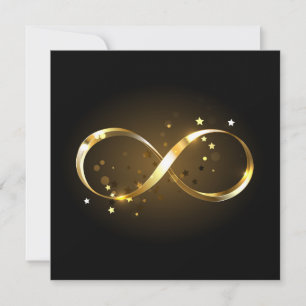 Faire-part Symbole d'infini doré