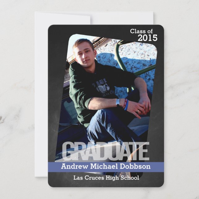 Faire-part Tableau noir 5x7 Tableau noir Senior (Devant)