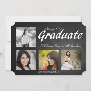 Faire-part Tableau noir 5x7 Tableau noir Senior