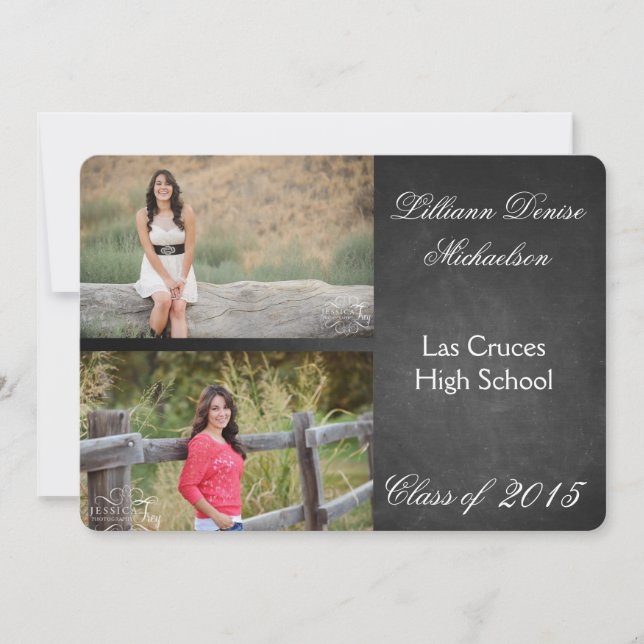 Faire-part Tableau noir 5x7 Tableau noir Senior (Devant)