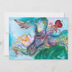 Faire-part TALE DE FOYER TURQUE / PHOENIX AVEC POMME, noir