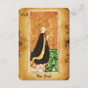 FAIRE-PART TAROTS DE RENAISSANCE ANTIQUE 17 / L'ÉTOILE (ESPOI