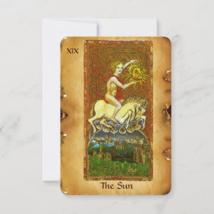 FAIRE-PART TAROTS DE RENAISSANCE ANTIQUE 19 / LE SOLEIL